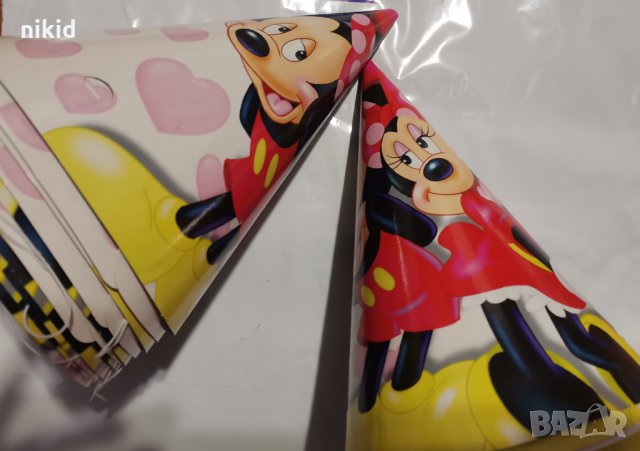 Мики и Мини Маус картонена голяма парти шапки шапка рожден ден