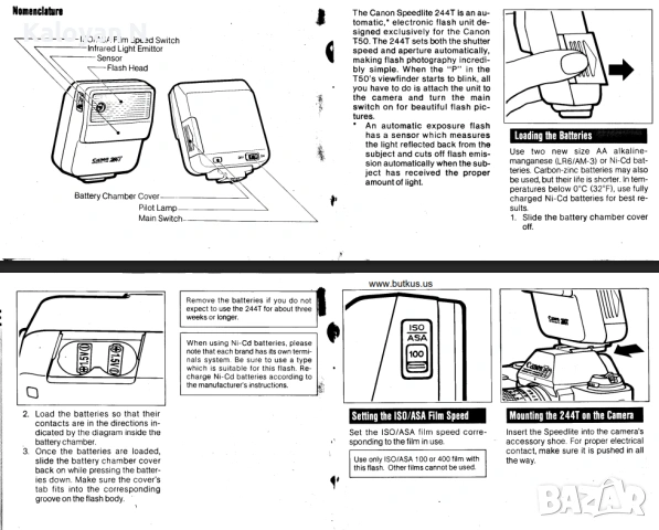 Светкавица Canon Speedlite 244T, снимка 6 - Светкавици, студийно осветление - 53244124