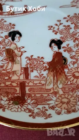 Чашка и чинийка от костен порцелан , снимка 6 - Антикварни и старинни предмети - 49747484