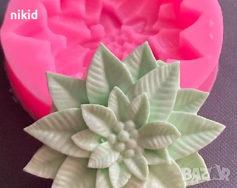 3d едра Коледна Звезда силиконов молд форма фондан шоколад гипс сапун свещ , снимка 4 - Форми - 36438712