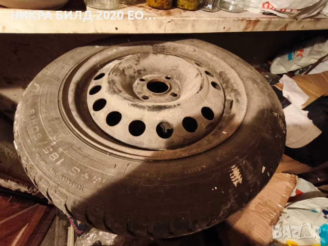 4 бр. всесезонни гуми 185/60/15 с железни джанти, снимка 2 - Гуми и джанти - 53148339