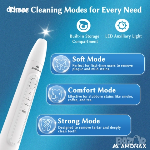 Ултразвуков уред за премахване на плака – инструмент за почистване на зъби и ретейнери у дома, снимка 6 - Други - 53054410