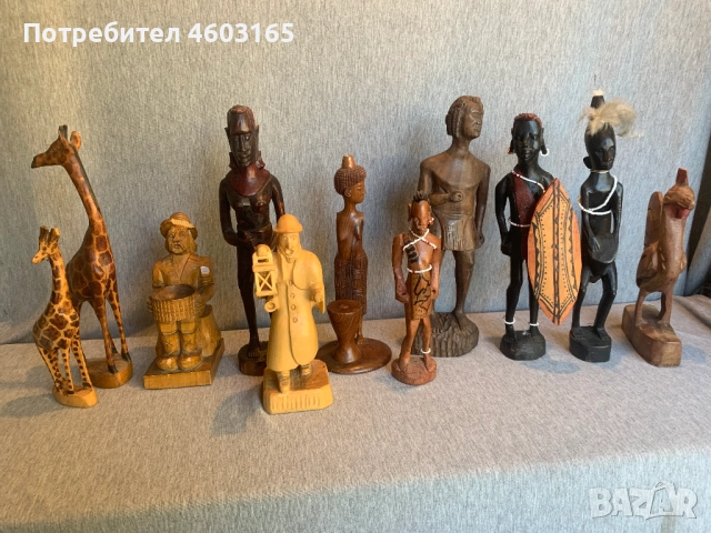 голям лот от дървени фигури статуетки, снимка 2 - Антикварни и старинни предмети - 52188045