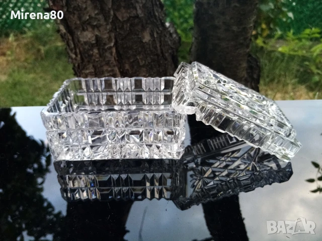 Кристална кутия за цигари - пепелник