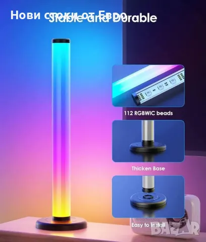 Интелигентни LED светлинни ленти Ydene с промяна на цвета,синхр на музика,Bluetooth дистанционно , снимка 4 - Други - 49379673