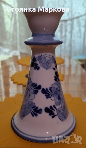 Нов красив свещник в синьо, снимка 2 - Статуетки - 50629898