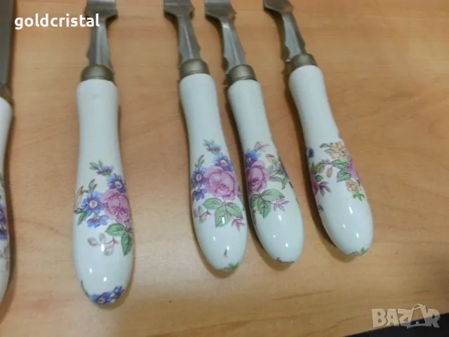 Стари руски прибори за хранене с порцелан , снимка 7 - Антикварни и старинни предмети - 49351493