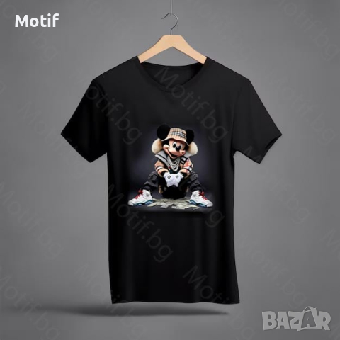 Тениска Motif с цветна щампа Cool Mickey Mouse / Мики Маус, снимка 1