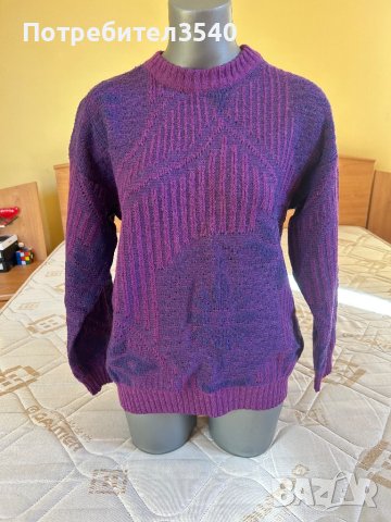 Лилав дамски пуловер, снимка 2 - Блузи с дълъг ръкав и пуловери - 44194707