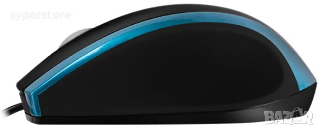 Мишка USB CANYON CNR-MSO01NBL, 800dpi, 3 бутона, Black/Blue, optical mouse, снимка 2 - Клавиатури и мишки - 49377237