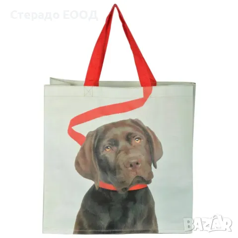 ТОРБА ЗА ПАЗАРУВАНЕ "КУЧЕ С КАИШКА" 1, снимка 1