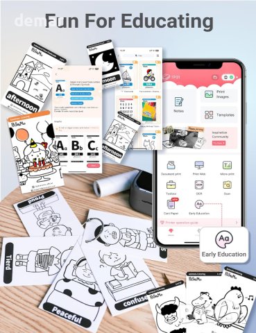 Мобилен принтер Phomemo TP31 203DPI, черно-бял печат, iOS и Android, снимка 6 - Принтери, копири, скенери - 44478586
