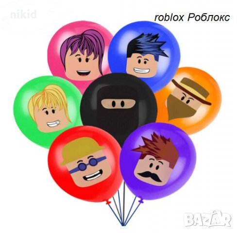 roblox Роблокс лице Обикновен надуваем латекс латексов балон парти хелий или газ