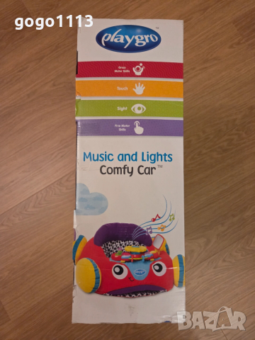 Playgro Игрален център със светлини и звуци ПЛЮШЕНА КОЛА, снимка 3 - Образователни игри - 52962616