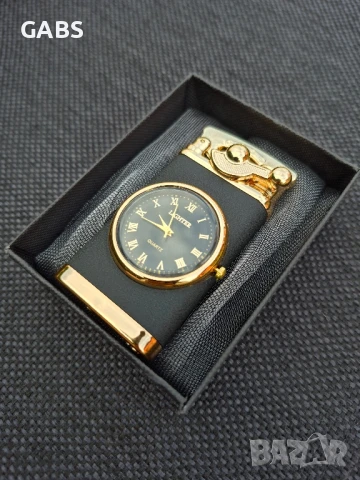  Газова запалка с вграден часовник,4 цвята, снимка 3 - Запалки - 50228891