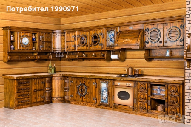 Кухя по индивидуален проект. Масив - орех, елша, бреза, череша, акация, смърч, чинар, бряст, дъб., снимка 7 - Кухни - 52476422