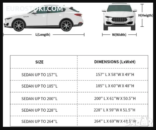 Универсално покривало за кола Leader Basic Guard Sedan, до 508 см, за седан , снимка 4 - Аксесоари и консумативи - 56145241