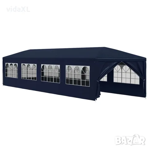 vidaXL Градинска шатра, 3x12 м, синя