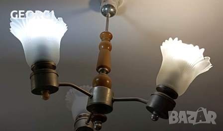 Полилей, тройка, работещ, снимка 2 - Лампи за таван - 42313548