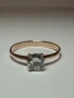 Здатен пръстен 14К с диамант 0,51 ct  сертификат, снимка 7