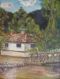 Р. ПЕТРОВ картина "Пейзаж от Рибарица" масло 1960 г, снимка 5