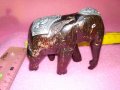 ДЪРВЕНА КОЛЕКЦИОНЕРСКА ФИГУРКА СЛОНЧЕ РЪЧНА ИЗРАБОТКА с ОРНАМЕНТИРАН МЕТАЛЕН ОБКОВ 42910, снимка 11