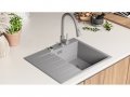 Кухненска Мивка от Гранит модел Сидни 620 x 500 Компакт - Сива, снимка 5