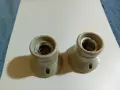 Два броя порцеланови фасунги за открит монтаж , снимка 1