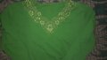 Зелена дамска блуза памучна, снимка 2