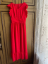 Червена дълга рокля , снимка 1 - Рокли - 44796605