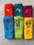 Комплект цветни бродирани хавлии, кърпи за баня