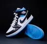  Air Jordan 1 Mid „Black University Blue  номер 40 ,5 оригинални маратонки , снимка 1