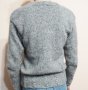 Мохерен пуловер, ръчно плетена сива блуза, снимка 8