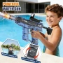 Нов Електрически воден пистолет LED 470 мл далекобоен син за деца лято игри , снимка 6