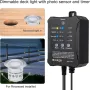 SMY Lighting Димируеми LED палубни светлини с таймер и фотоклетка, 20 броя, IP67, снимка 2