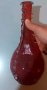 Червена стъклена ваза, снимка 3