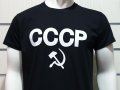 Нова черна мъжка тениска с трансферен печат СССР, Русия, снимка 8