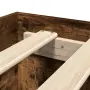 vidaXL Рамка за легло без матрак опушен дъб 120x200 см инженерно дърво, снимка 9