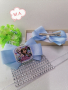 Панделка " Happy Birthday"  на Ана и Елза в светло син, снимка 1 - Аксесоари за коса - 44788757