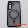 Samsung Galaxy S25 кейс MagSafe матов с черен ринг и борд , снимка 2