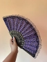 Тигрово ветрило в лилав цвят с черна дантела и златни детайли 💜, снимка 3