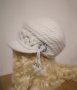 Нова шапка Ангора+Вълна зимна дамска бяла, снимка 1 - Шапки - 31362213