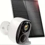 Външна безжична WiFi камера, соларен панел, 2K, 5000mAh батерия, IR нощно виждане, PIR детекция на д, снимка 1