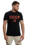 Нова черна мъжка тениска с трансферен печат СССР, Русия, снимка 6
