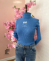 Пуловер LFS Birds Blue 8791, снимка 1 - Блузи с дълъг ръкав и пуловери - 44509424