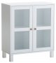Бяла витрина със стъклени врати, снимка 1 - Секции и витрини - 35326346