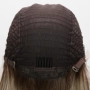 Смесена тъмно руса с пепеляво руса права перука - 80 см, синтетична, с дантела 13×4×1, снимка 6