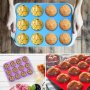 12 кръгли капсули купички формички силиконов молд форма калъп кексчета мъфини крем карамел и др, снимка 2