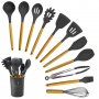 2776Силиконови кухненски прибори 12бр с поставка, снимка 5