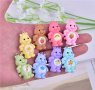10 бр Грижовните мечета мече фигурка The Care Bears висулки за бижу бижута колие гердан обеца смола, снимка 2